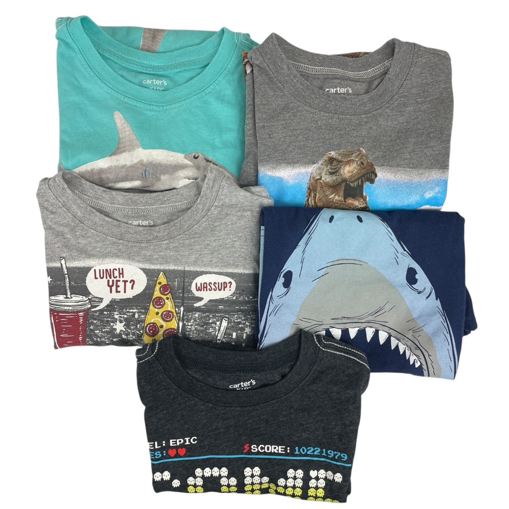 Lot Carter's Kids Graphic T-Shirts Short Sleeves Size 6